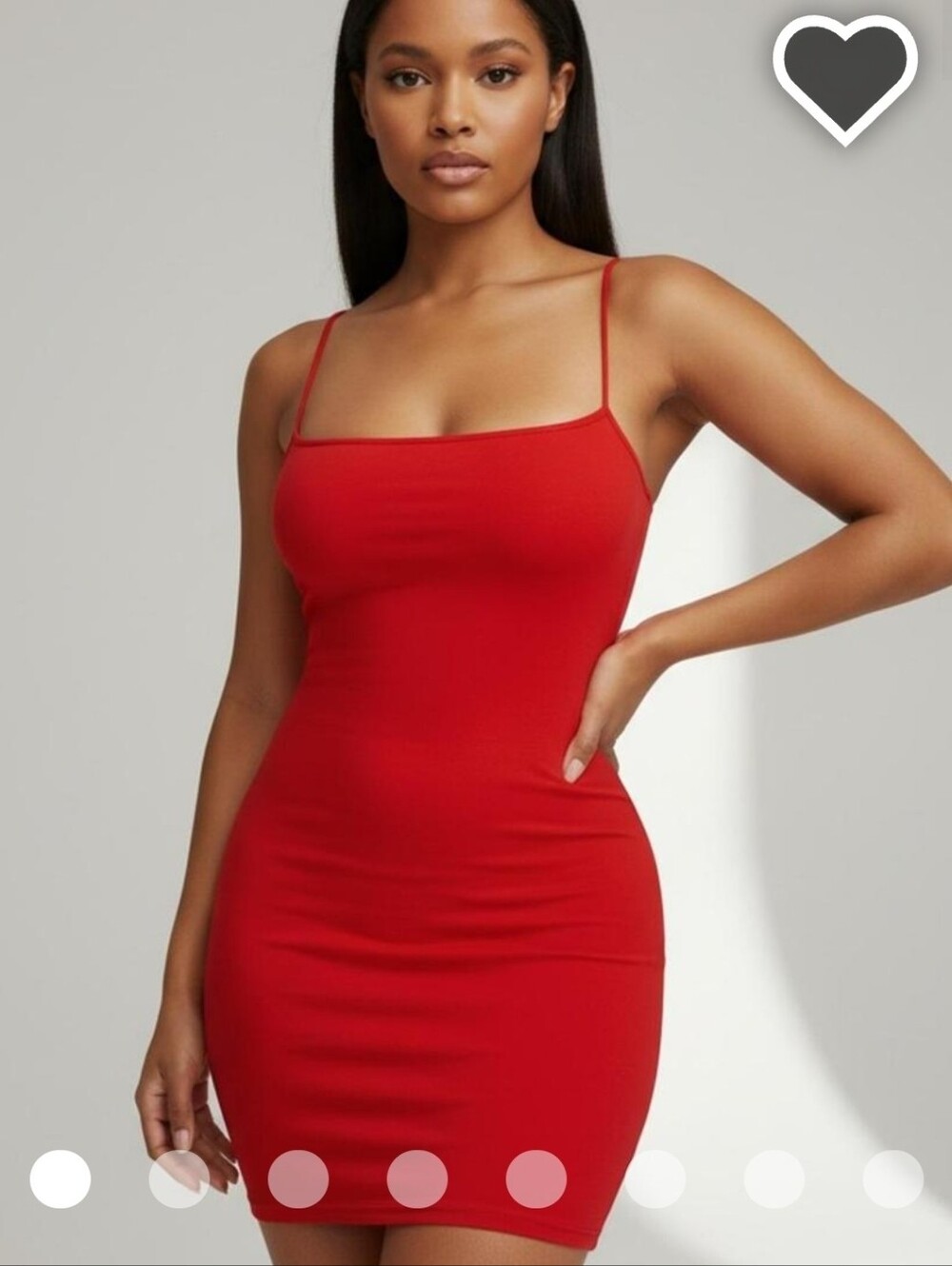 SHEIN Red Spaghetti Strap Mini Bodycon Dress